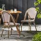 Hearth and Haven Outdoor French Bistro Chair in Rusted Red, White and Brown (Set of 2), , large