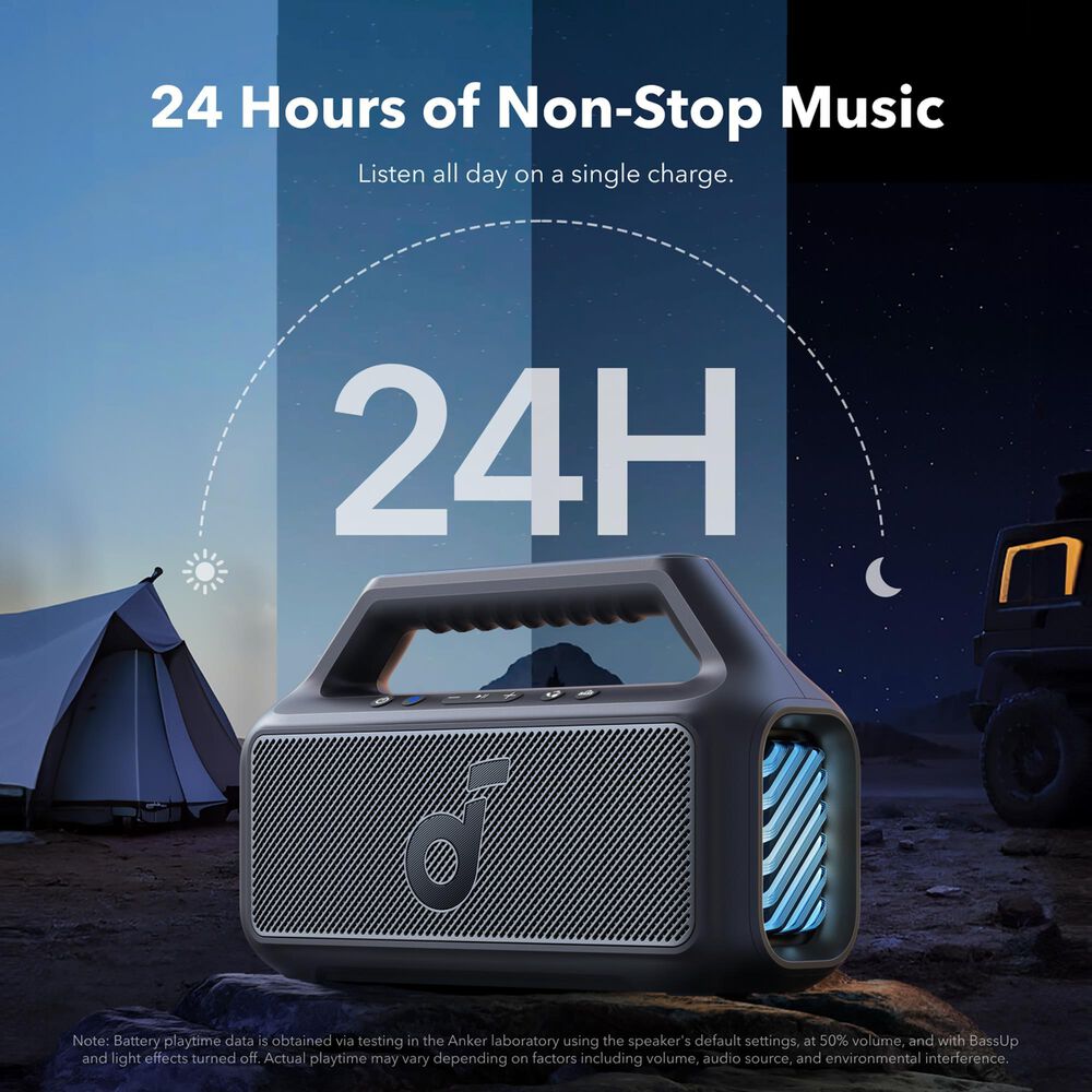 Anker Boom 2 Portable Bluetooth Speaker in Phantom Black, , large