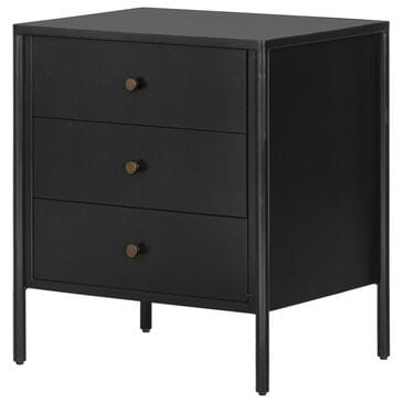 Four Hands Soto Metal 3-Drawer Nightstand in Black, , large