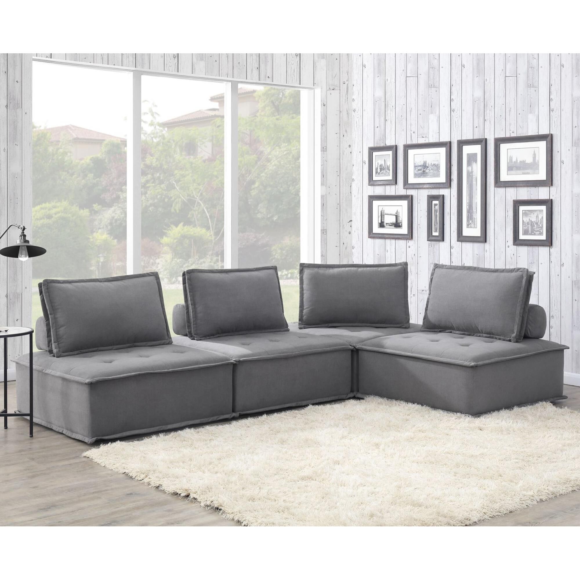 Armless store modular sectional