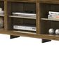 HOMLUX 70" TV Stand with Open Shelves and Adjustable Storage in Knotty Oak, , large