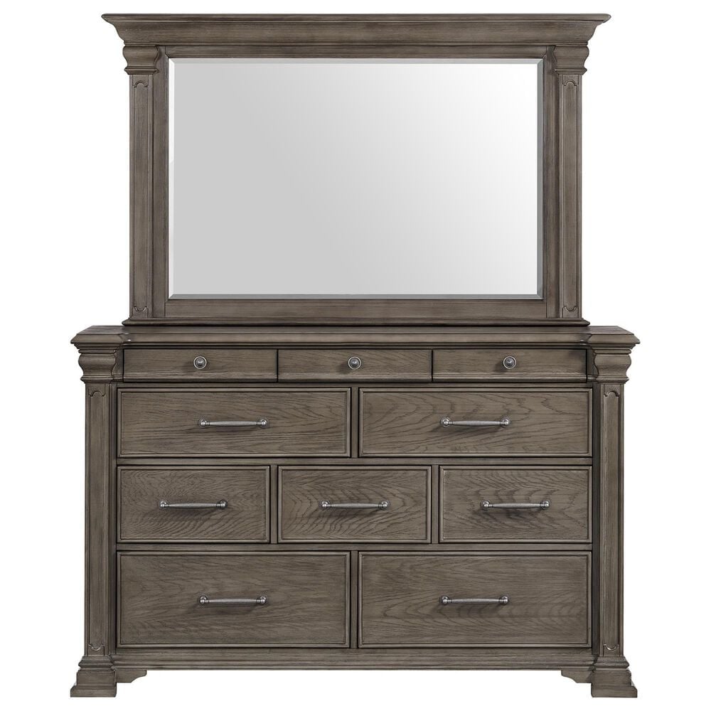 Mayberry Hill Kings Court 5 Piece King Storage Bedroom Set in Grey, , large