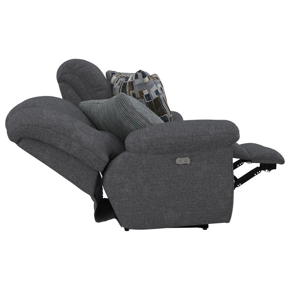 Catnapper Trifecta Power Reclining Sofa with Drop Down Table in Smoke, , large