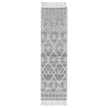 Nourison Nicole Curtis Series 3 SR302 2"3" x 8" Grey and Ivory Runner, , large