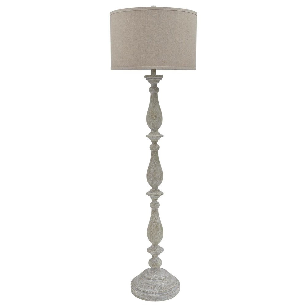 Signature Design by Ashley Bernadate Poly Floor Lamp in Whitewash, , large