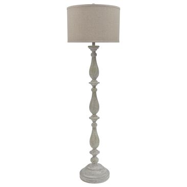 Ashley Bernadate Poly Floor Lamp in Whitewash, , large