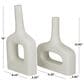 Maple and Jade 2-Piece Donut Shaped Decorative Vase Set in Matte White, , large