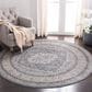 Safavieh Isabella 6"7" Round Grey and Cream Area Rug, , large