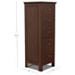 Archbold Furniture Heritage 5 Drawer Lingerie Chest in Brown Mahogany, , large