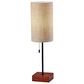 Adesso Trudy Table Lamp with Natural Shade in Black and Walnut, , large