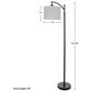 Timberlake 63" Modern Floor Lamp with LED Bulb in Black, , large