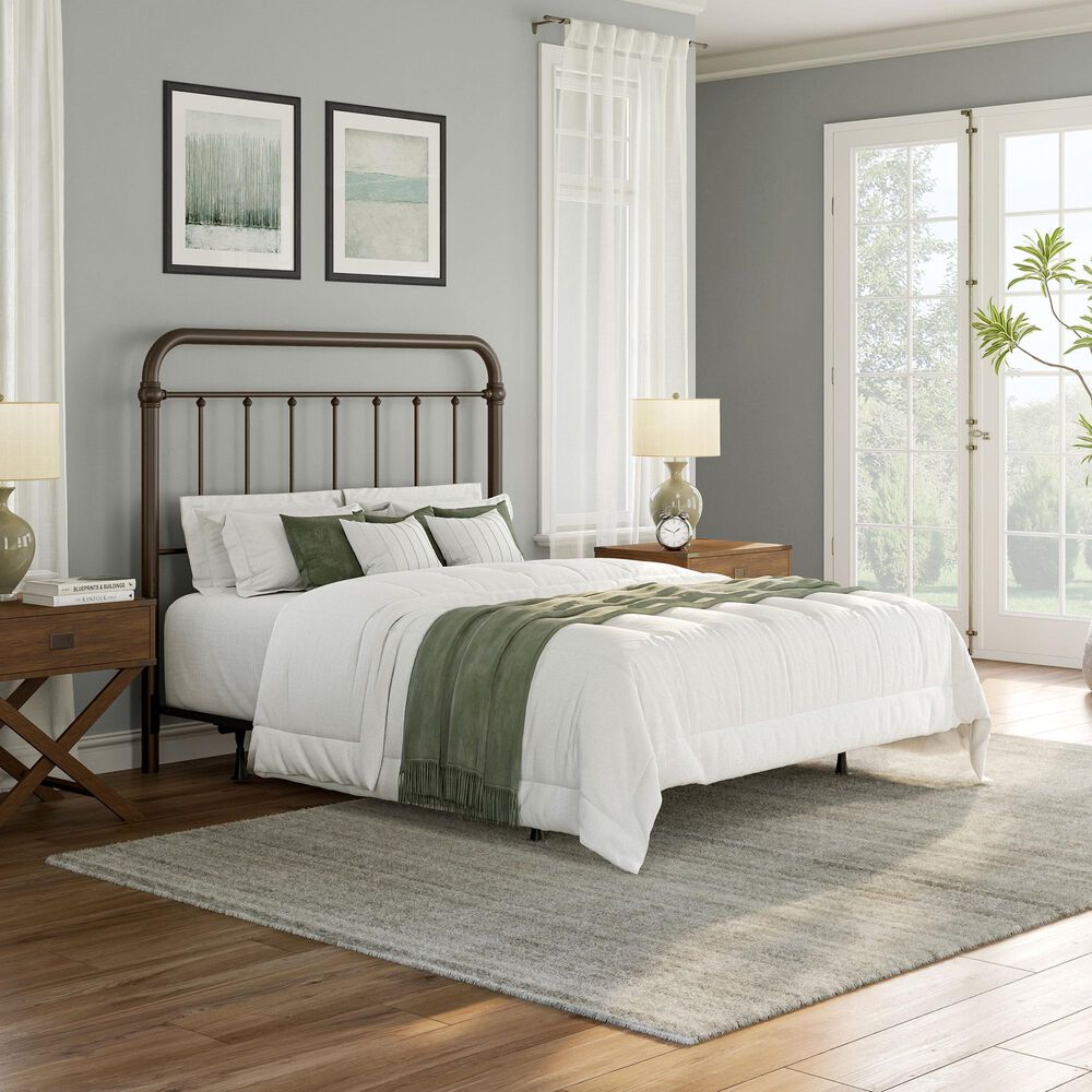 Richlands Furniture Kirkland Full/Queen Slat Metal Bed  in Dark Bronze, , large