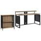OSP Home Ace 2-Piece Desk with Hutch and Bookcase in River Oak and Black, , large
