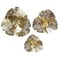 Maple and Jade 28.5" x 28" Glam Flowers Wall Decor in Gold (Set of 3), , large