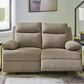 Ashley Side-Swipe Manual Reclining Loveseat in Mocha, , large