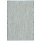 Nourison Courtyard Ivory and Aqua 2" x 3" Indoor/Outdoor Area Rug, , large