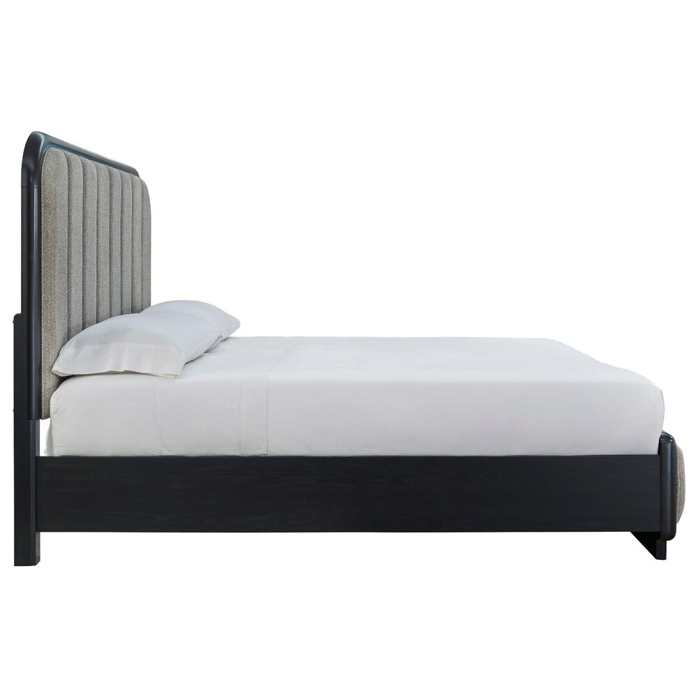 Millenium Rowanbeck King Upholstered Panel Bed in Black Finish, , large