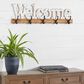 Maple and Jade 32" x 10" Wall Hook in Brown and Distressed White, , large