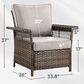 Sunwell Garden Patio Sationary Chair in Beige (Set of 2), , large