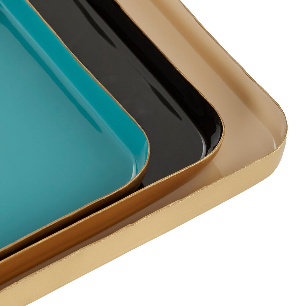 Maple and Jade Contemporary Tray in Multicolor &#40;Set of 3&#41;, , large