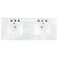 James Martin Vanities Addison 60" Double Bathroom Vanity in Glossy White with 3 cm Arctic Fall Solid Surface Top and Rectangular Sinks, , large