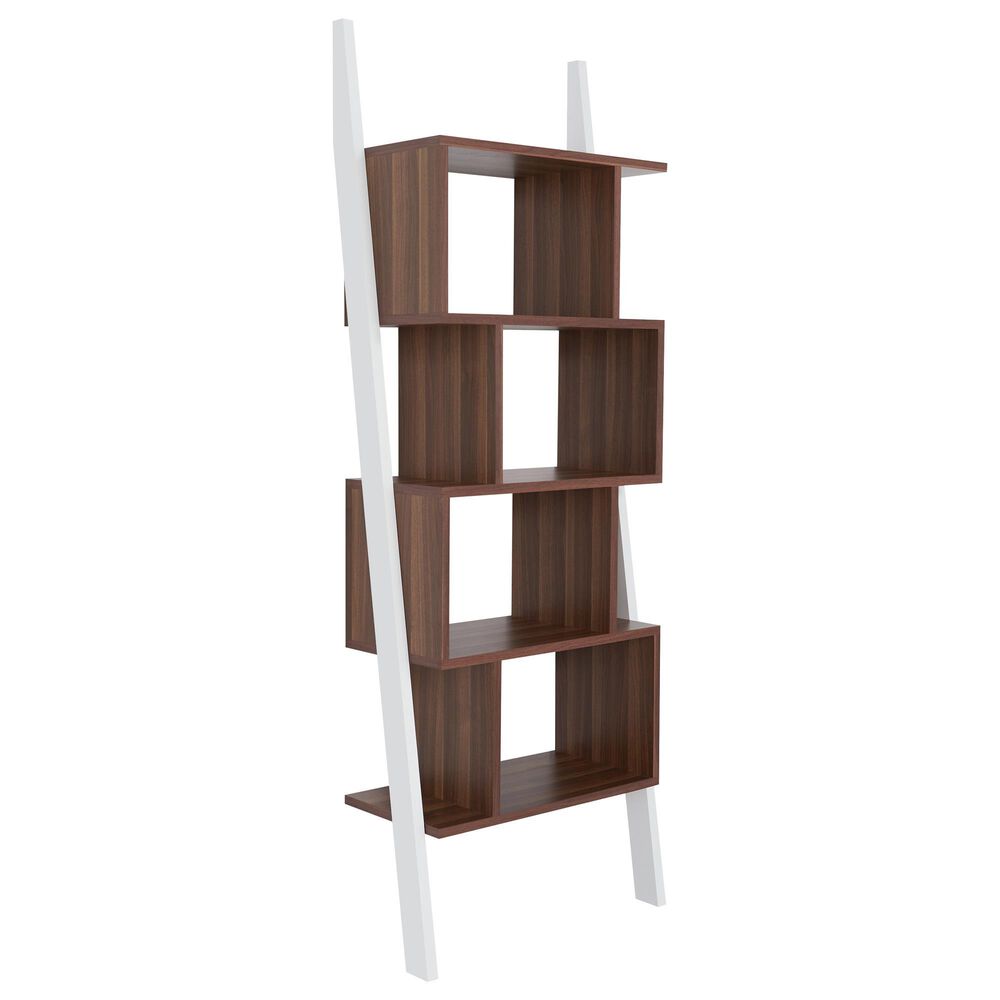 Furniture of America Cochran Display Stand in White/Walnut, , large