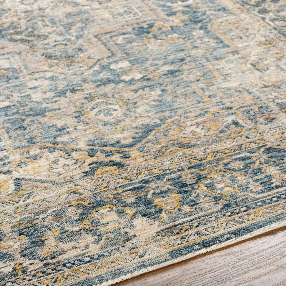 Surya Aspendos APS-2323 7&#39;10&quot; x 10&#39;2&quot; Teal, Mustard, Black, Medium Gray, Charcoal and Light Beige Area Rug, , large