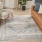 Nourison Astra Machine Washable 5"3" x 7" Light Blue Area Rug, , large