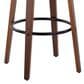 LumiSource Matisse 30" Swivel Barstool with Cream Fabric Upholstery in Walnut and Black (Set of 2), , large