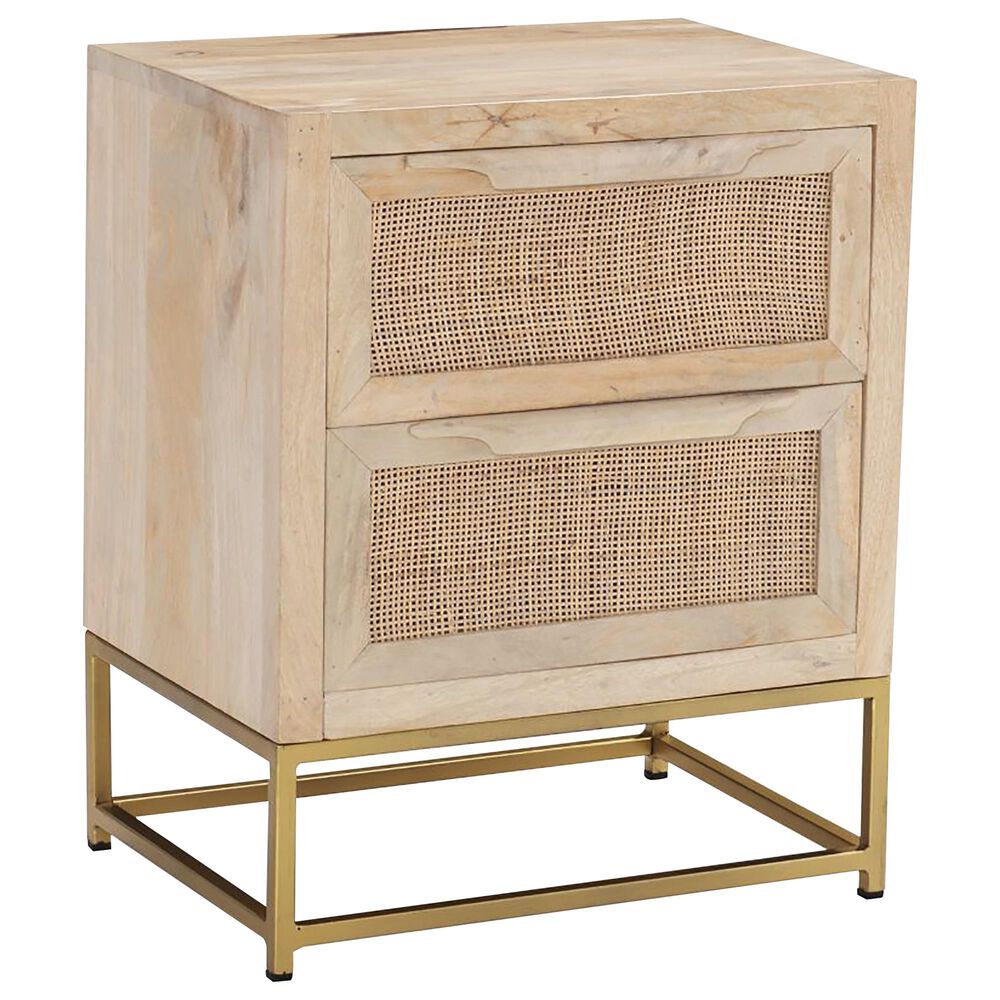 37B Urban Boho Raphael Side Table in Natural and Gold, , large