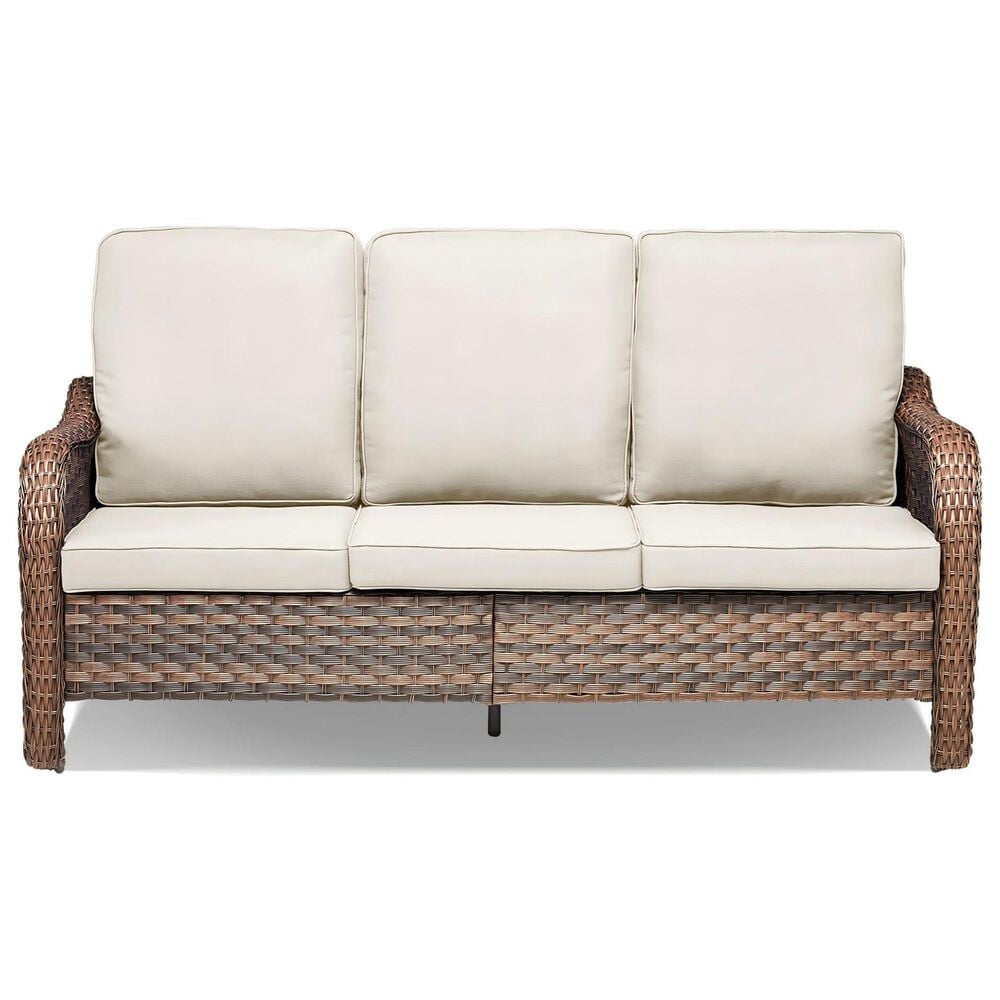 Sunwell Garden 6-Piece Patio Chat Set Two Ottomans in Beige, , large