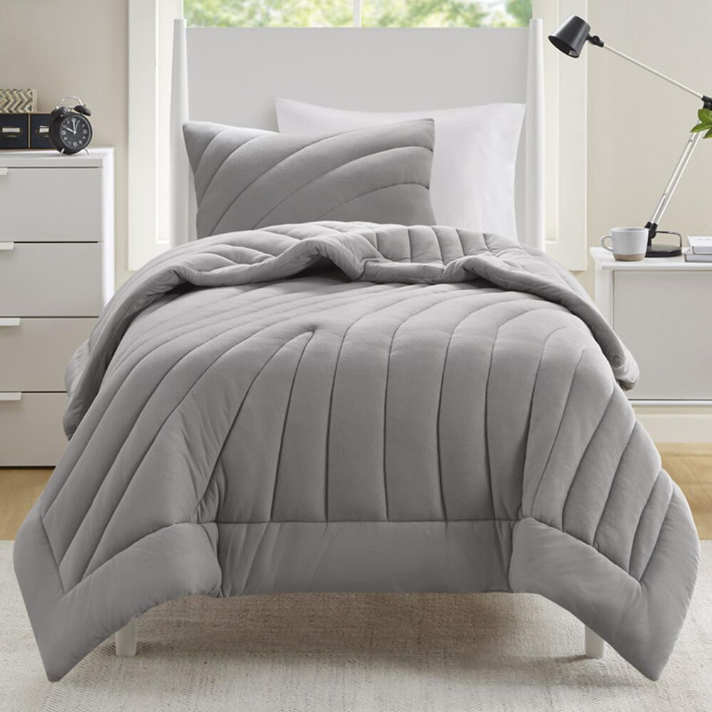 Hampton Park Juniper 2-Piece Twin/Twin XL Comforter Set in Grey, , large