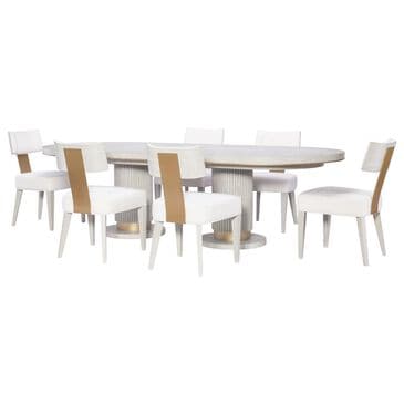 Legacy Classic Miramar 7-Piece Rectangular Dining Set in Oyster and Muted Brass, , large
