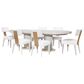 Legacy Classic Miramar 7-Piece Rectangular Dining Set in Oyster and Muted Brass, , large