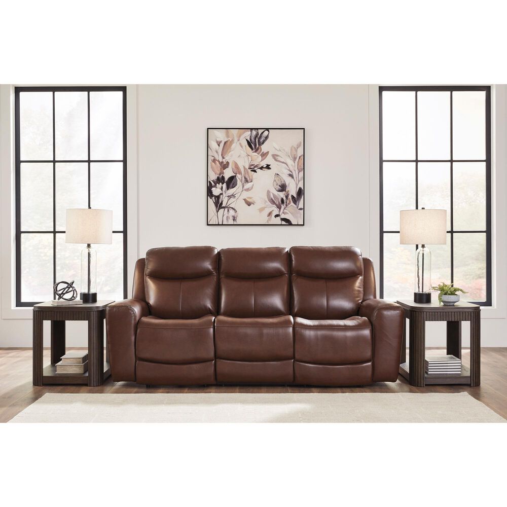 Ashley Next Move Power Reclining Sofa in Mahogany, , large