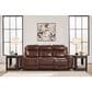 Ashley Next Move Power Reclining Sofa in Mahogany, , large