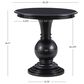 Linon Home Decor Adeline Round Accent End Table in Black, , large