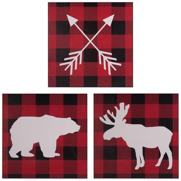 Trend Labs 3-Piece Lumberjack Moose Canvas Wall Art, , large
