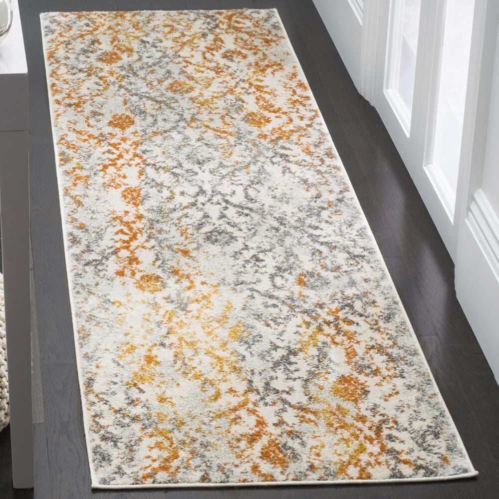 Safavieh Madison MAD608K 2"3" x 8" Cream and Orange Runner, , large