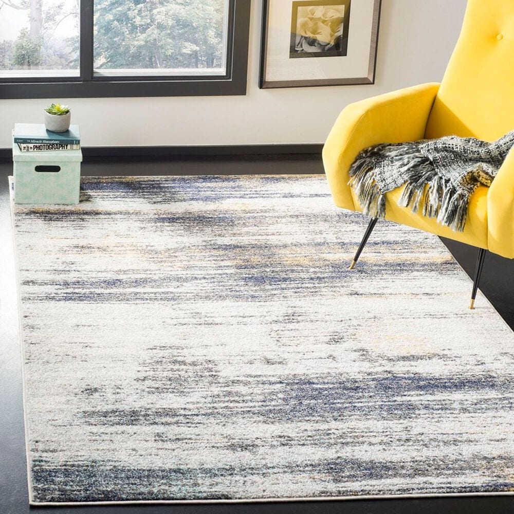 Safavieh Adirondack ADR201F 9&#39; x 12&#39; Light Grey and Black Area Rug, , large