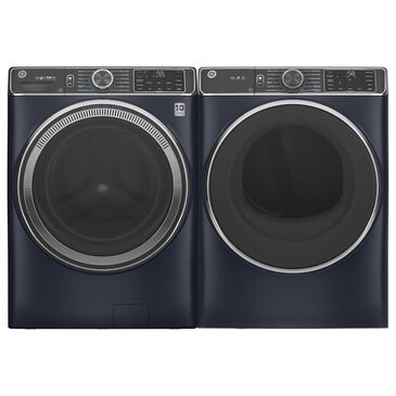 GE Appliances 5 Cu. Ft. Front Load Washer and 7.8 Cu. Ft. Gas Dryer Laundry Pair in Sapphire Blue, , large