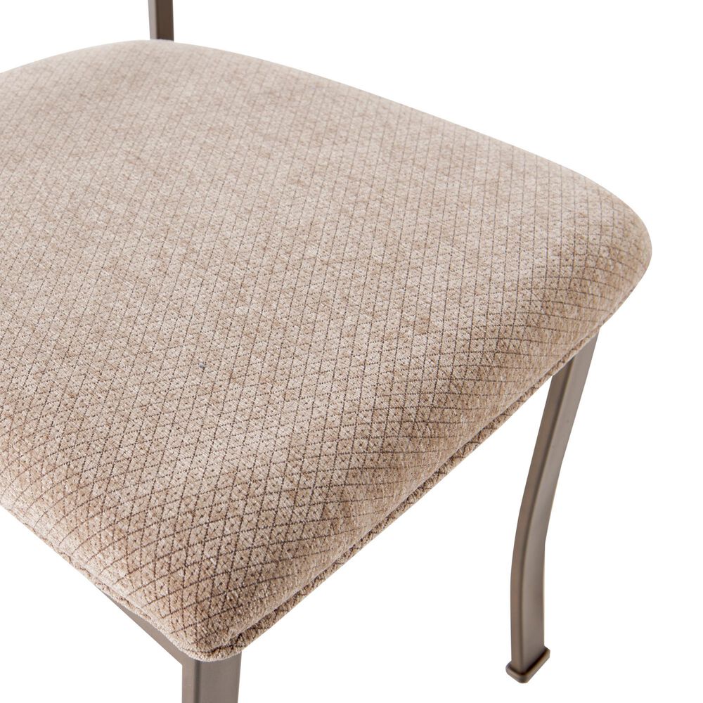 Linon Home Decor Hamilton Side Chair in Medium Cherry, Matte Pewter and Bronze, , large
