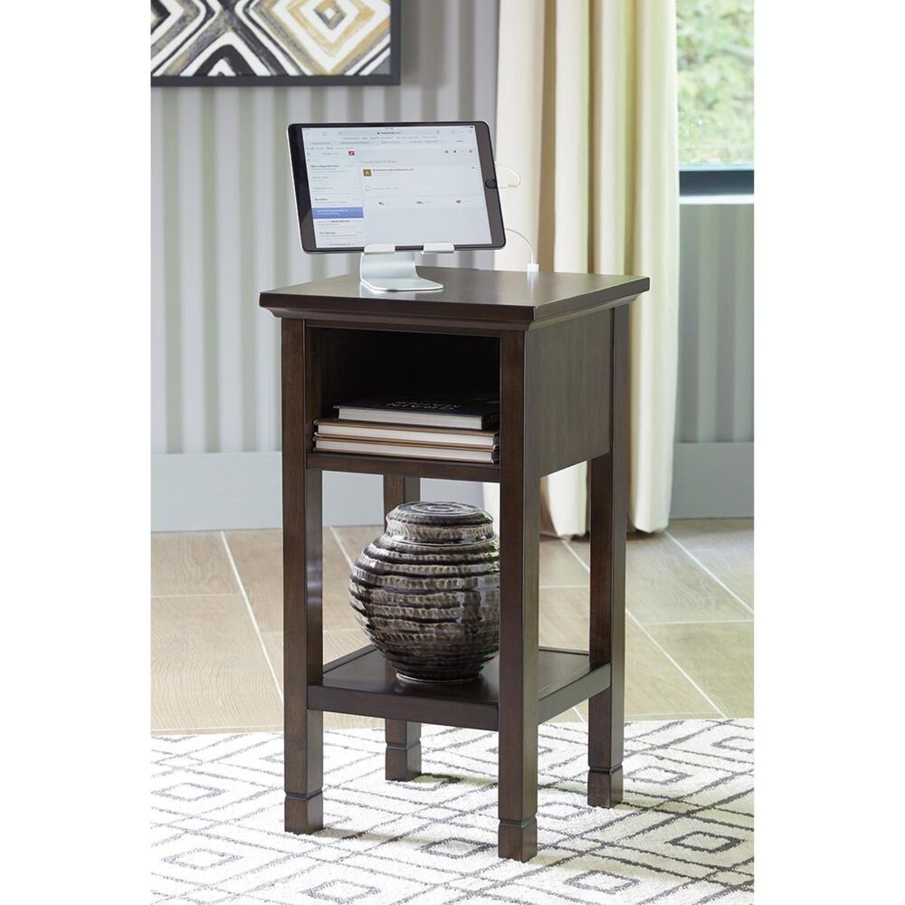 Ashley Marnville Accent Table in Dark Brown, , large