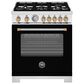 Bertazzoni Master Series 30" All Gas Range in Nero Matte and Gold, , large