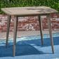 HOMLUX Outdoor Square Acacia Wood Dining Table with Straight Legs in Gray - Table Only, , large