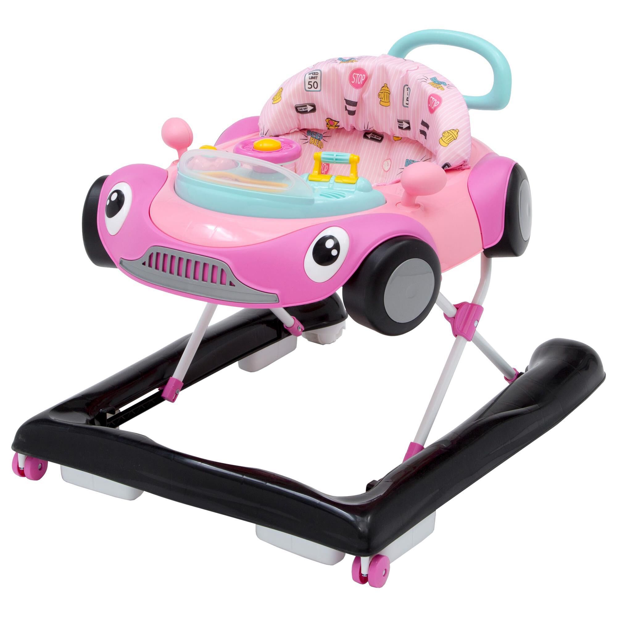 Pink race car walker hot sale