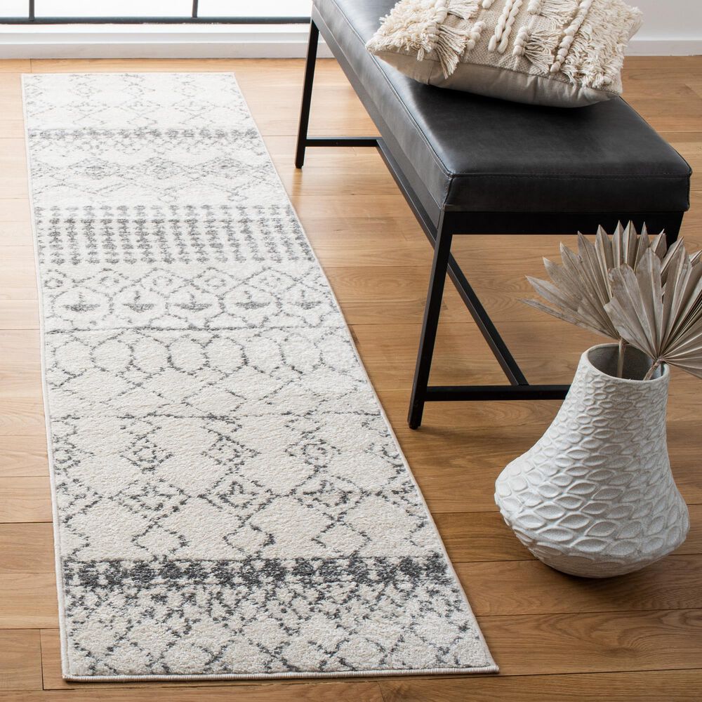 Safavieh Tulum  2&#39; x 7&#39; Ivory and Grey Runner, , large