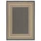Nourison Horizon HOZ03 Charcoal 9" x 12" Indoor/Outdoor Area Rug, , large