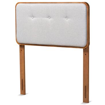Baxton Studio Palina Twin Headboard in Light Grey/Walnut, , large