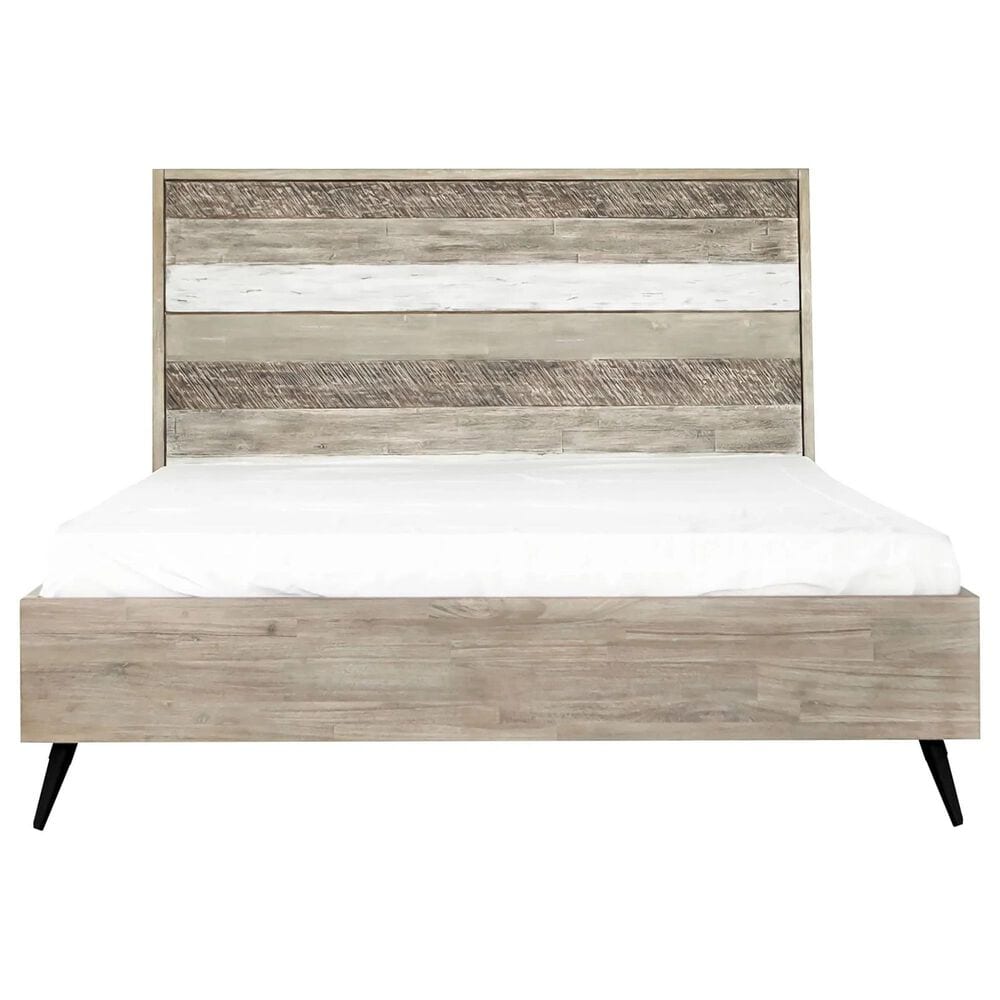 Blue River Bridges 4-Piece King Bed Set in Natural and Gray, , large